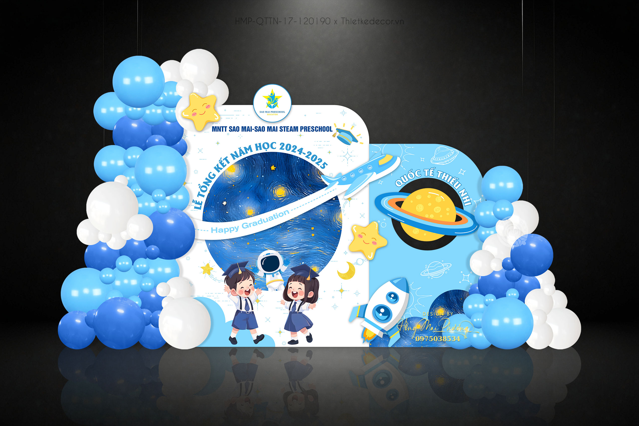 Quốc tế thiếu nhi tone xanh tên lửa , máy bay